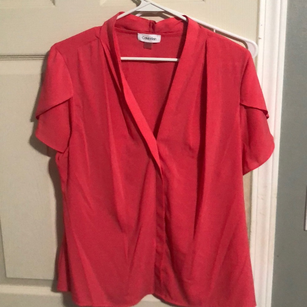 Coral Calvin Klein Blouse